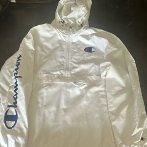 White Champion Windbreaker